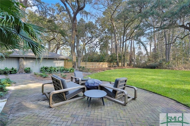 view of patio / terrace with fence