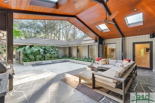 view of patio / terrace with an outdoor living space