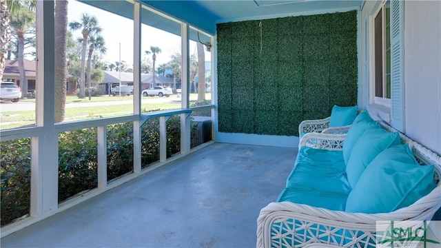 view of sunroom