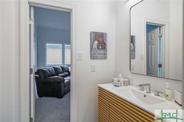 bathroom with vanity