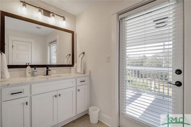 bathroom with vanity