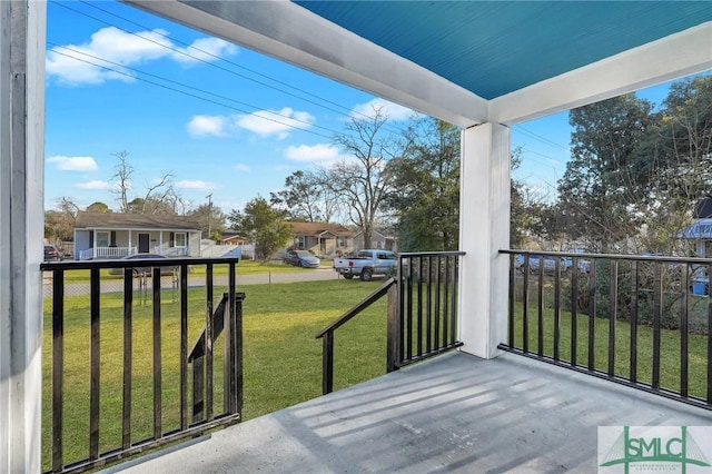 balcony with covered porch