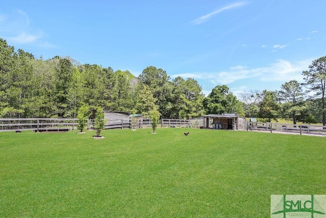 720 Old Dixie Hwy S, Springfield, GA 31329 - view of yard featuring fence and an outdoor structure