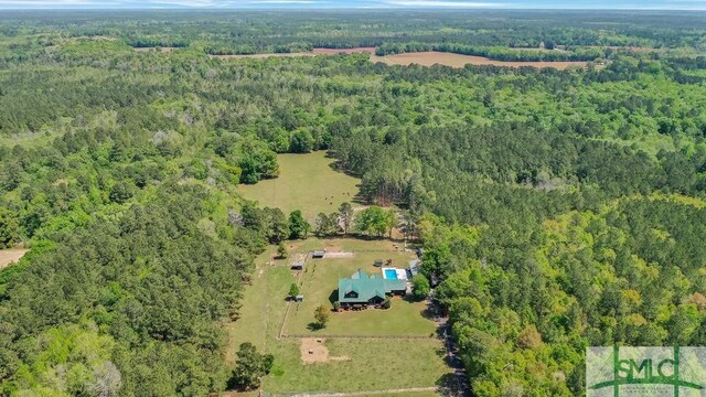 720 Old Dixie Hwy S, Springfield, GA 31329 - birds eye view of property featuring a view of trees
