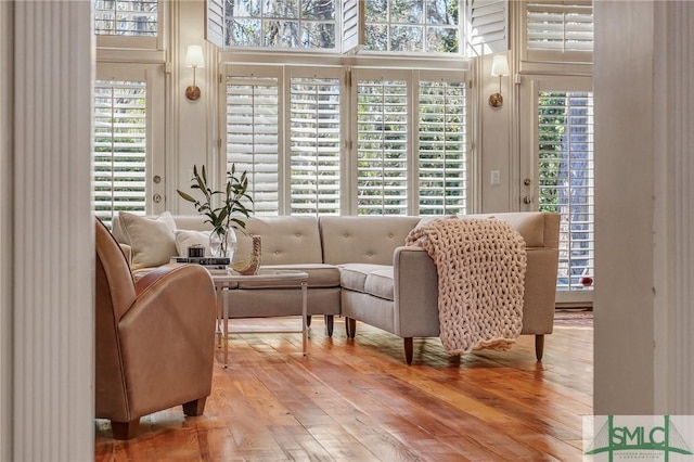 interior space featuring hardwood / wood-style flooring