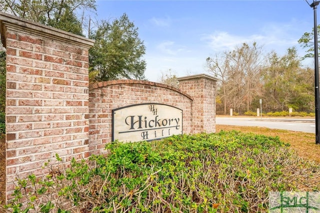 view of community sign