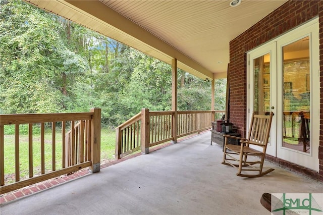 view of patio with covered porch