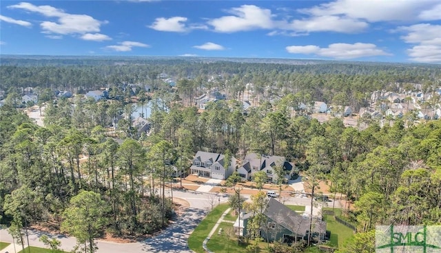 aerial view with a residential view