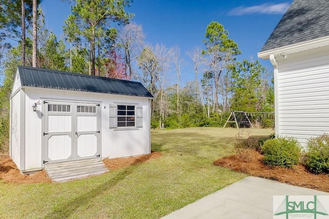 view of shed