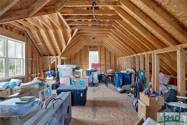 view of attic