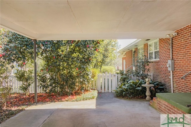 view of patio with fence
