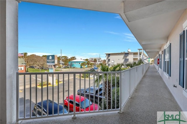 balcony with a residential view