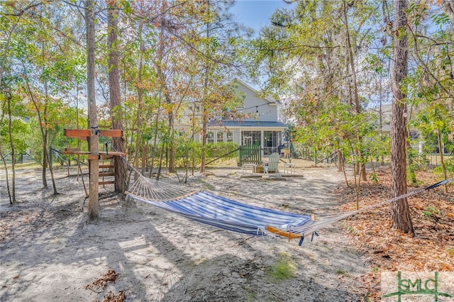 exterior space with a sunroom