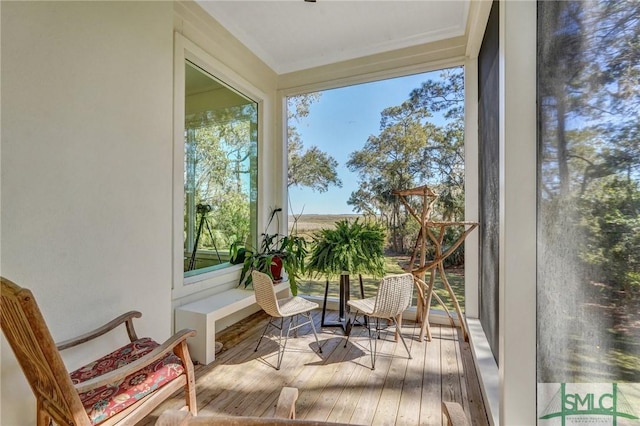 view of sunroom / solarium