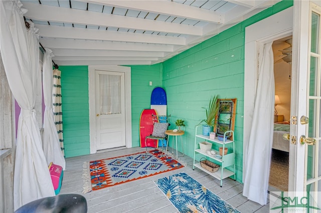 interior space with french doors