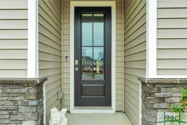 view of doorway to property