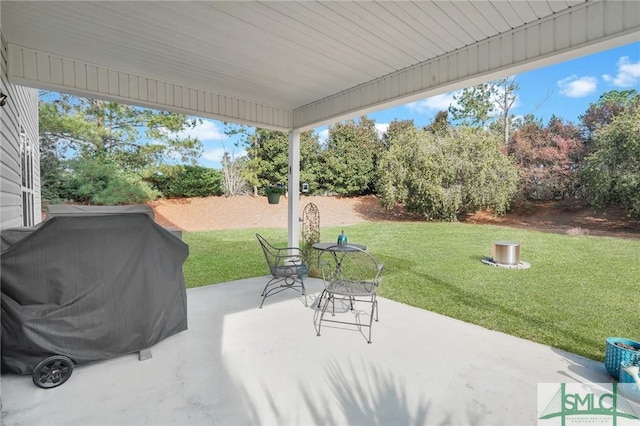 view of patio / terrace featuring grilling area