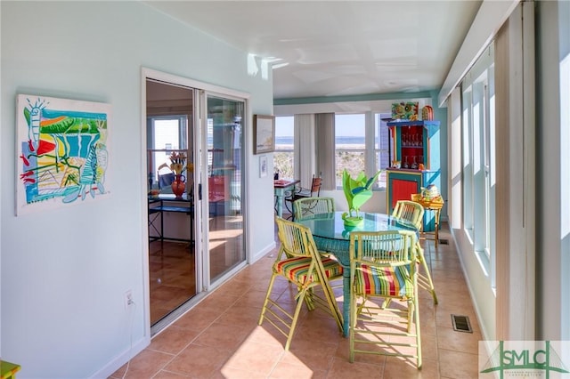 sunroom / solarium with visible vents