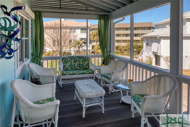 view of sunroom