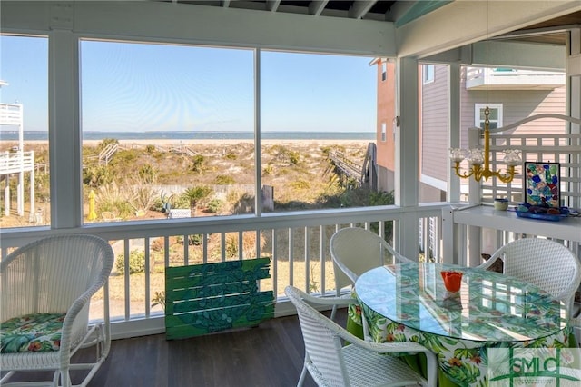 view of sunroom