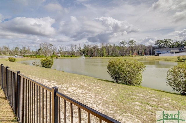 water view with fence