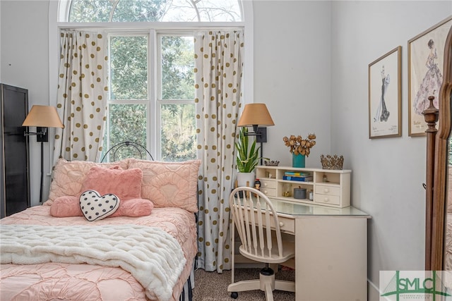 bedroom featuring carpet flooring