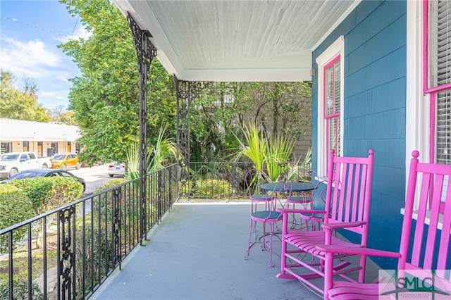 balcony with a porch