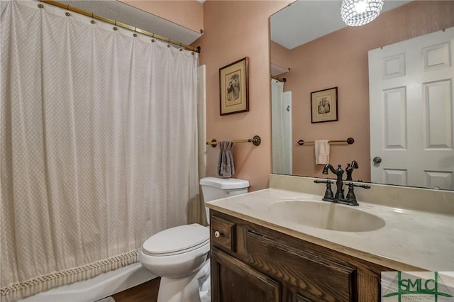 126 Grove Point Island Rd, Savannah, GA 31419 - full bath featuring toilet, vanity, and wood finished floors