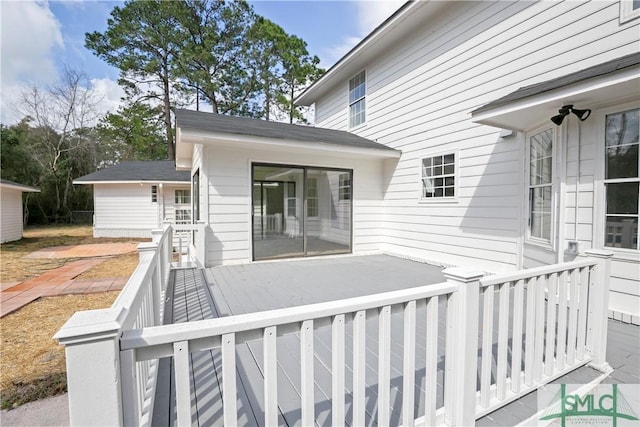 view of wooden deck