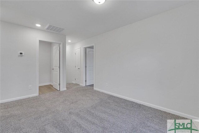 176 Orkney Rd, Savannah, GA 31407 - empty room with recessed lighting, visible vents, light carpet, and baseboards