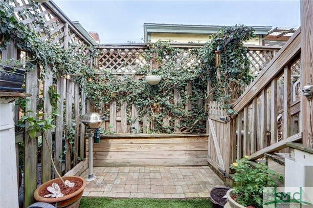 wooden deck with fence