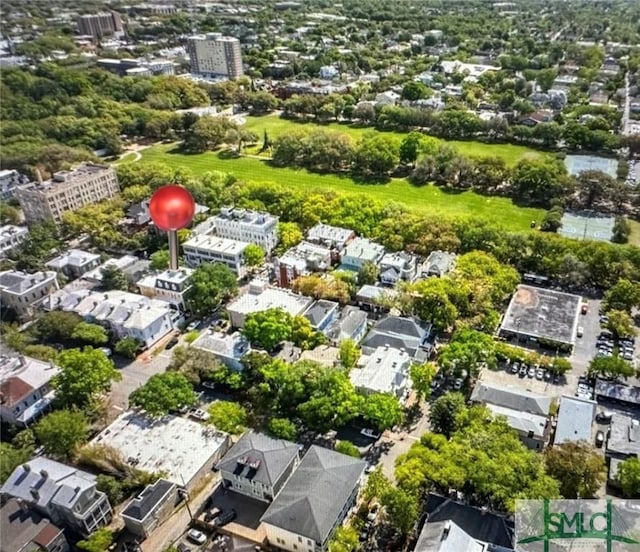 bird's eye view with a residential view