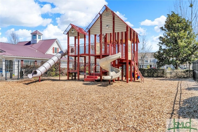 community playground featuring fence