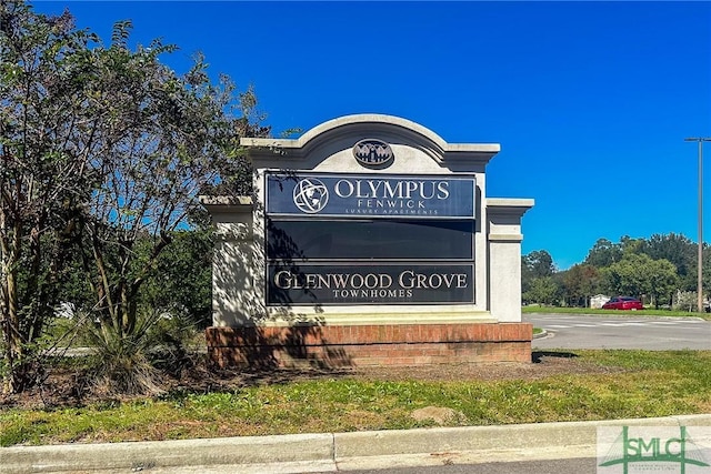 view of community sign