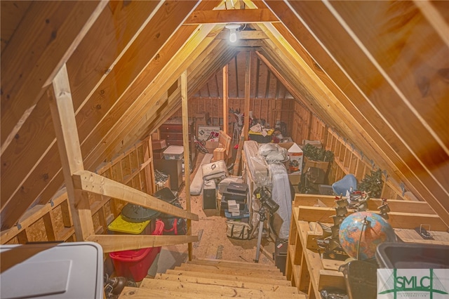 view of attic