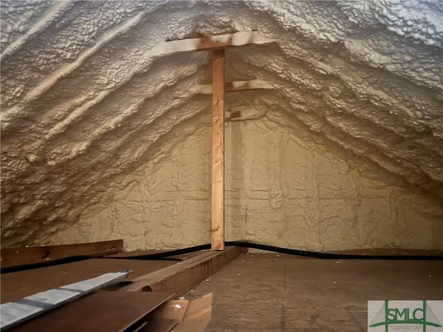 view of attic