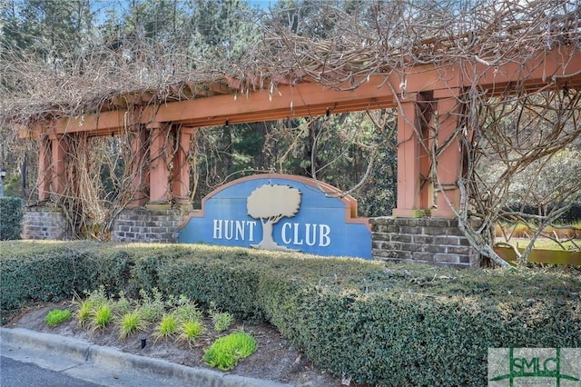 view of community sign