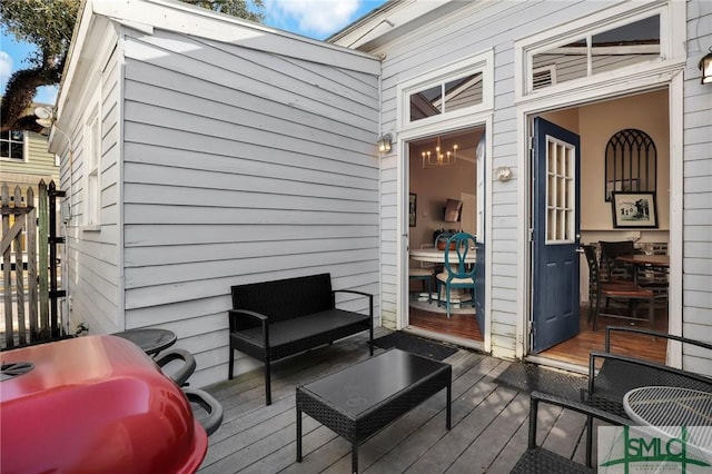 view of wooden deck