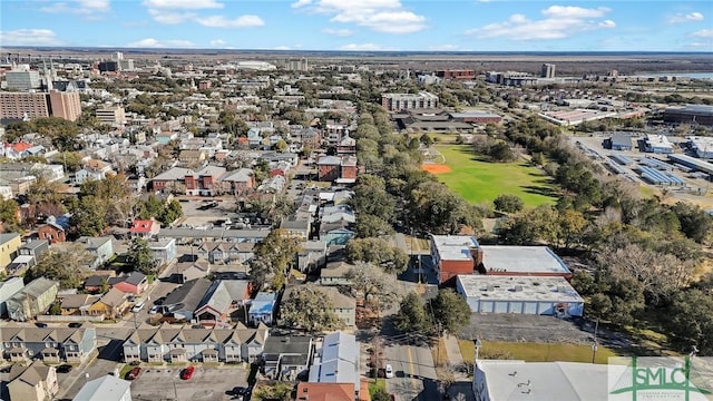 aerial view with a residential view