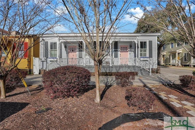 view of front of house with covered porch