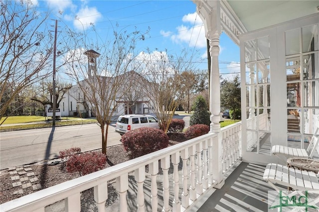 balcony with a porch