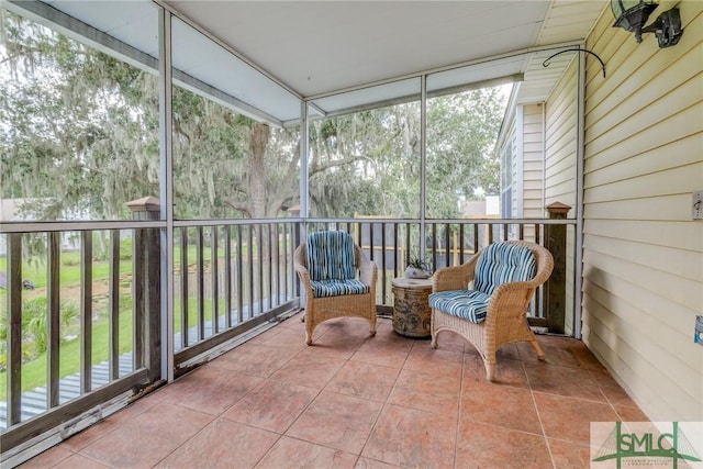 view of sunroom