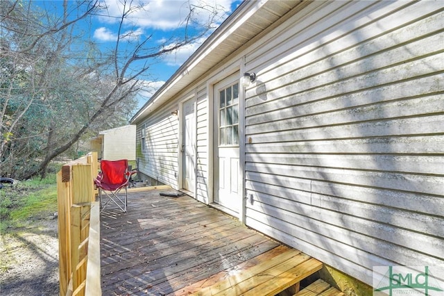 view of wooden deck