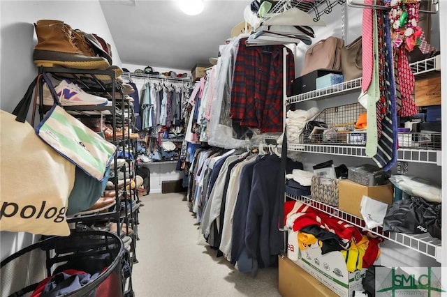 view of walk in closet