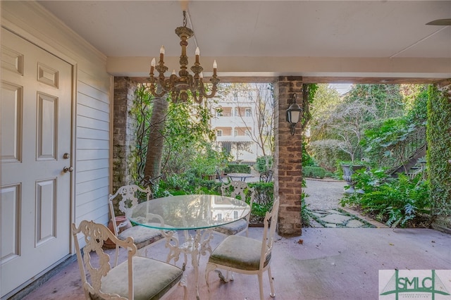 view of patio / terrace featuring outdoor dining space