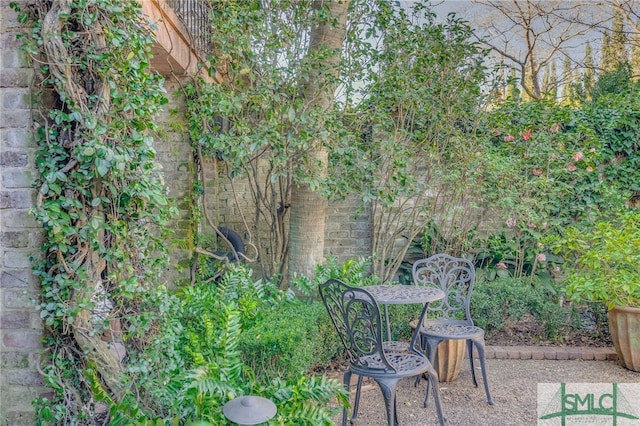 view of yard with a patio area