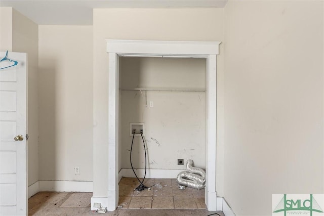 laundry room featuring hookup for a washing machine