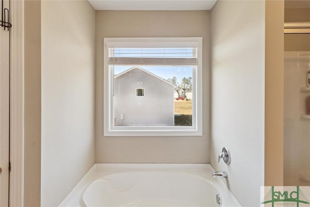 bathroom with a bath