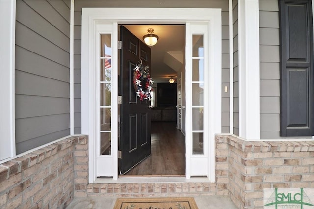 view of exterior entry