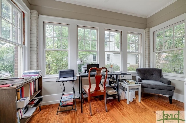 view of sunroom